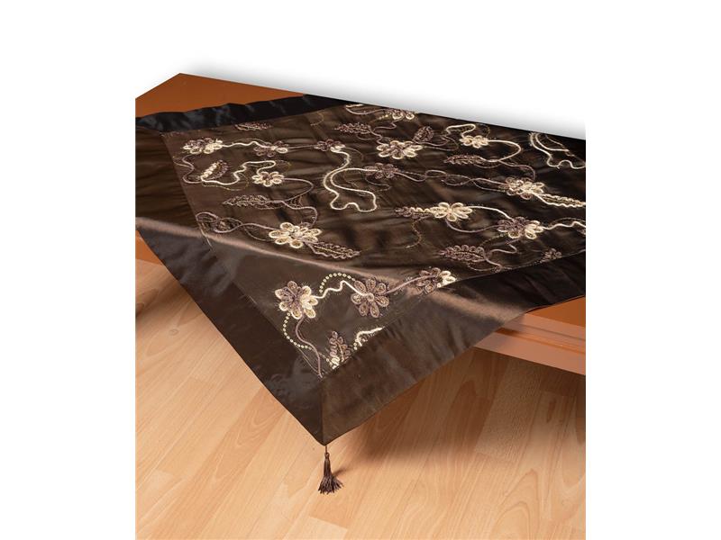 Σατέν τραπεζοκαρέ A11 (120cm x 120cm) καφέ  