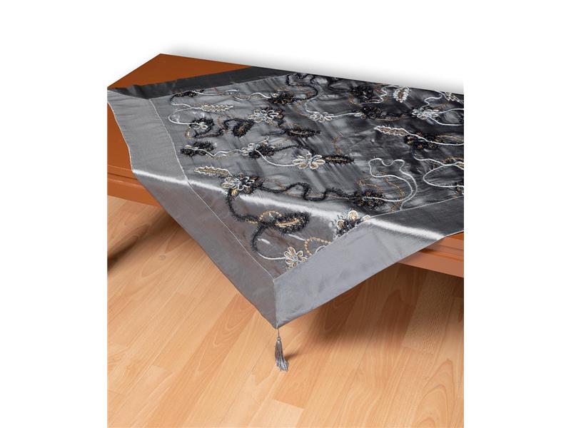 Σατέν τραπεζοκαρέ A11 (120cm x 120cm) γκρί  