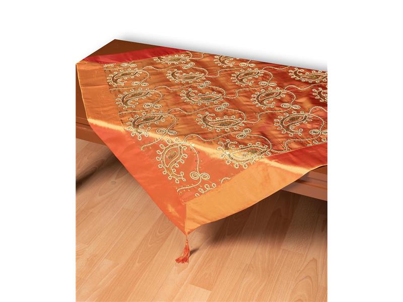 Σατέν καρέ 1028 (85cm x 85cm) πορτοκαλί  