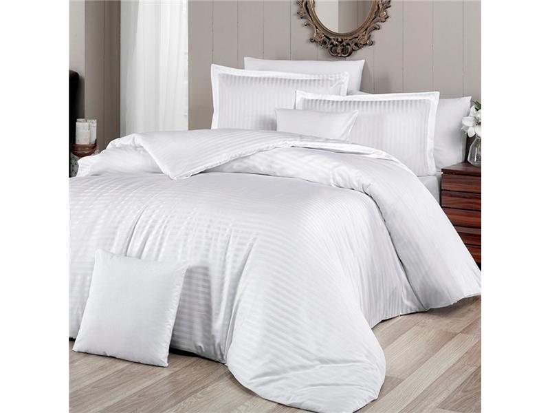 Παπλωματοθήκη Capri 100% Satin Cotton 220Tc Λευκή 220x240  
