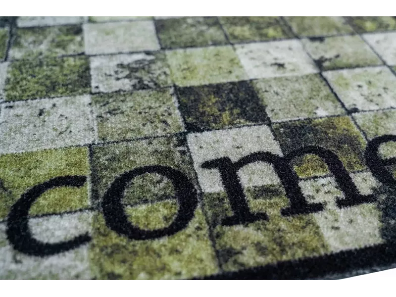 Sdim Πατάκι Εισόδου Μοκέτα με Αντιολισθητικό Υπόστρωμα Prestige 032 Welcome Tiles Πράσινο 50x75εκ.