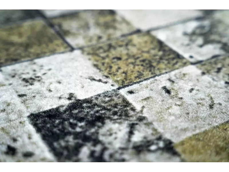 Sdim Πατάκι Εισόδου Μοκέτα με Αντιολισθητικό Υπόστρωμα Mondial 043 Tiles Πράσινο 50x75εκ. Πάχους 8mm