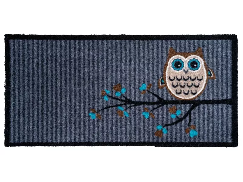 Sdim Πατάκι Εισόδου Μοκέτα με Αντιολισθητικό Υπόστρωμα Vision 624 Owl On Tree Gray 40x80εκ. Πάχους 8mm