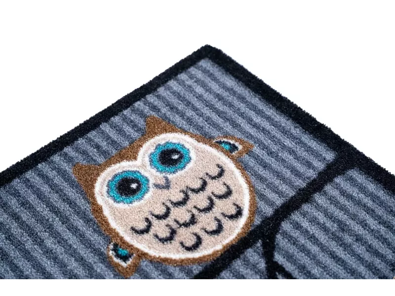 Sdim Πατάκι Εισόδου Μοκέτα με Αντιολισθητικό Υπόστρωμα Vision 624 Owl On Tree Gray 40x80εκ. Πάχους 8mm