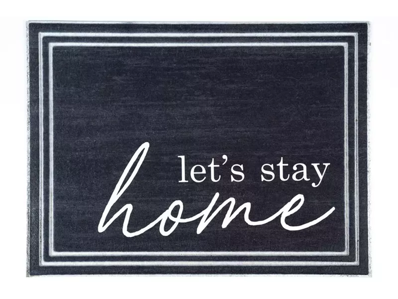 Sdim Αντιολισθητικό Πατάκι Εισόδου Ecomat Tradition 700 Lets Stay Home 45x60εκ.