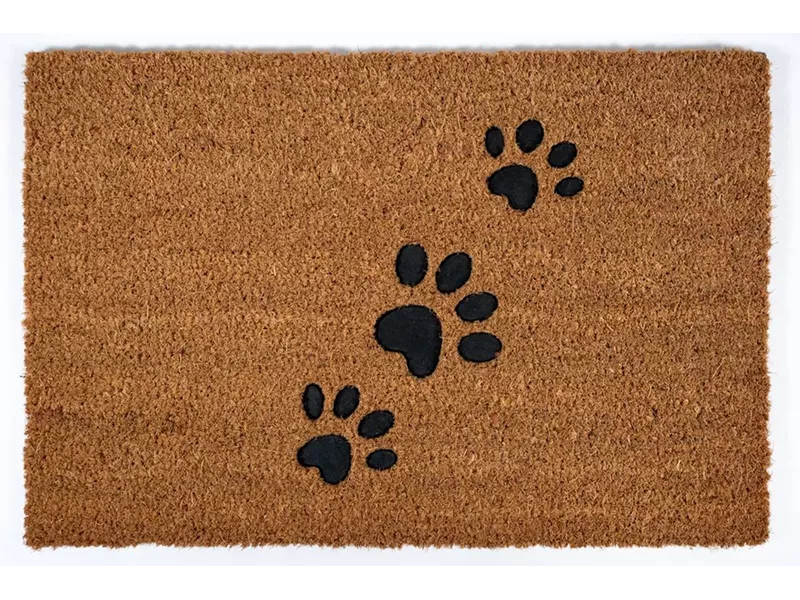 Sdim Πατάκι Εισόδου από Κοκοφοίνικα με Αντιολισθητικό Υπόστρωμα Ruco Embossed Rubber 004 Paws 40x60εκ.