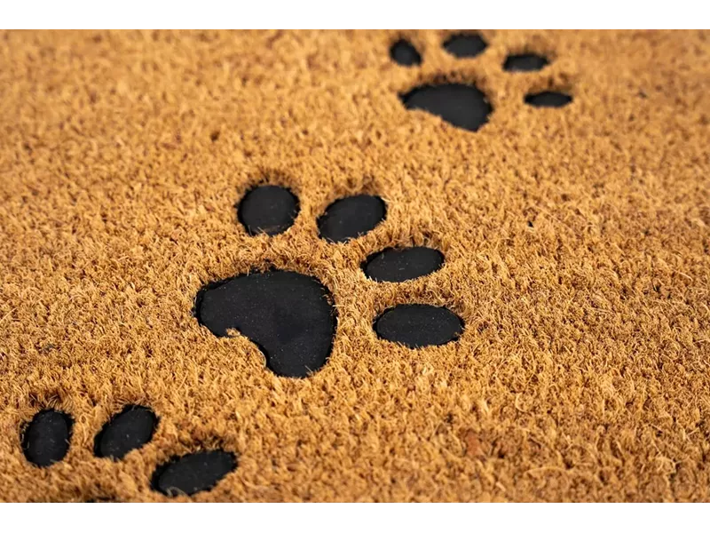 Sdim Πατάκι Εισόδου από Κοκοφοίνικα με Αντιολισθητικό Υπόστρωμα Ruco Embossed Rubber 004 Paws 40x60εκ.