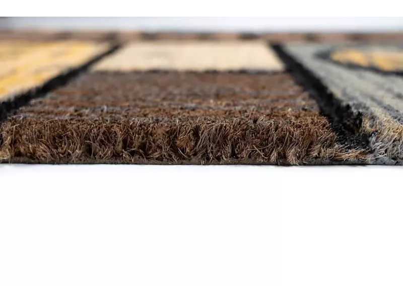 Sdim Πατάκι Εισόδου από Κοκοφοίνικα με Αντιολισθητικό Υπόστρωμα Ruco Style 006 Wooden Heart 45x75εκ.