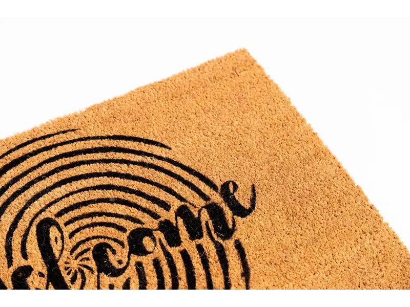 Sdim Πατάκι Εισόδου από Κοκοφοίνικα με Αντιολισθητικό Υπόστρωμα Ruco Print 628 Welcome Circle 45x75εκ.