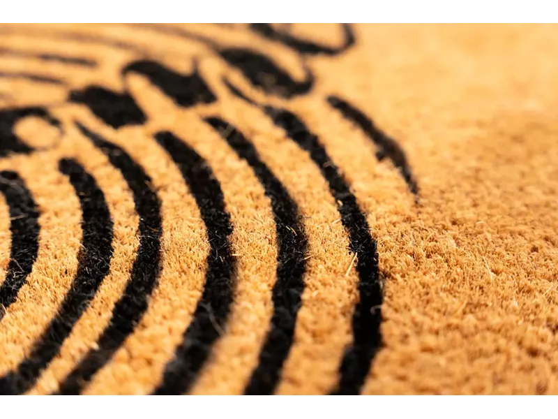 Sdim Πατάκι Εισόδου από Κοκοφοίνικα με Αντιολισθητικό Υπόστρωμα Ruco Print 628 Welcome Circle 45x75εκ.