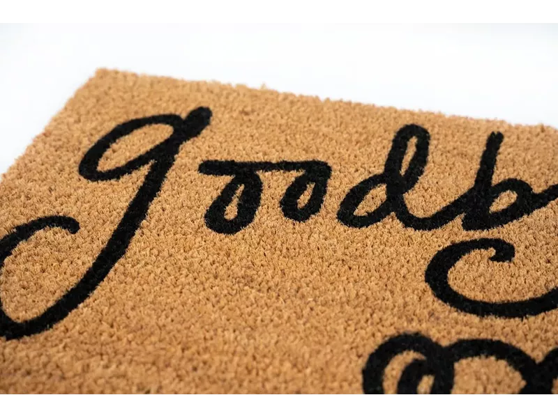 Sdim Πατάκι Εισόδου από Κοκοφοίνικα με Αντιολισθητικό Υπόστρωμα Ruco Print 624 Hello Goodbye 45x75εκ.