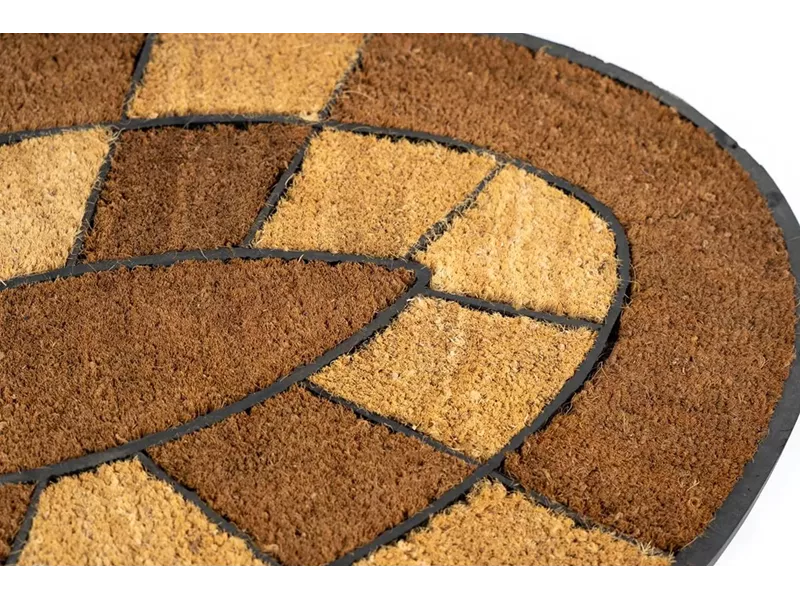 Sdim Οβάλ Πατάκι Εισόδου από Κοκοφοίνικα  και Καουτσούκ με Αντιολισθητικό Υπόστρωμα Indian 002 Oval 60x90εκ.