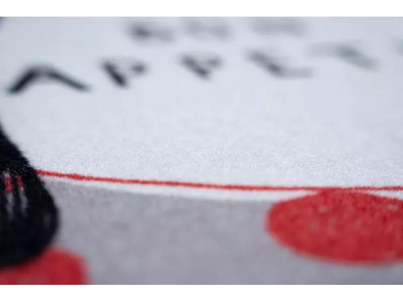 Sdim Στρογγυλό Πατάκι Κουζίνας με Αντιολισθητικό Υπόστρωμα Cook & Wash 401 Red Dots Bon Appetit Γκρί/Κόκκινο Φ67εκ.