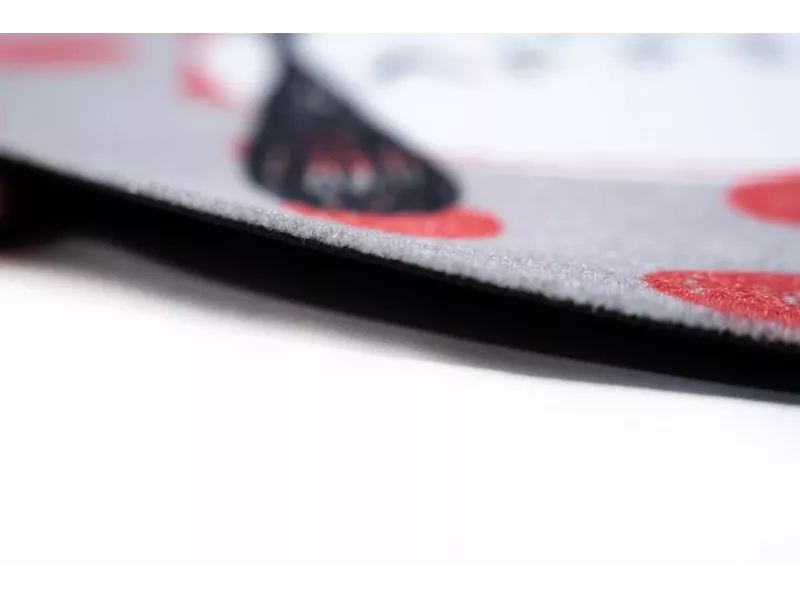 Sdim Στρογγυλό Πατάκι Κουζίνας με Αντιολισθητικό Υπόστρωμα Cook & Wash 401 Red Dots Bon Appetit Γκρί/Κόκκινο Φ67εκ.