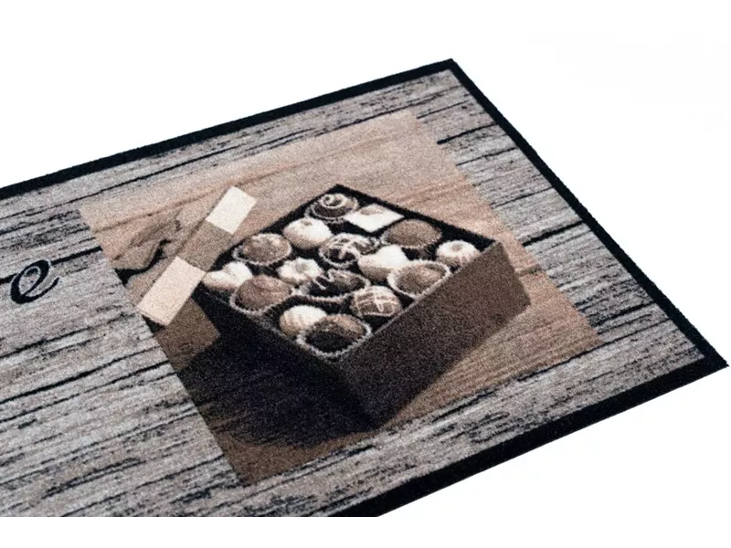 Sdim Πατάκι Κουζίνας με Αντιολισθητικό Υπόστρωμα Cook & Wash 642 Coffee Time Wood Καφέ 50x150εκ.