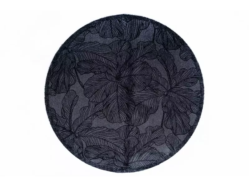 Sdim Στρογγυλό Πατάκι Κουζίνας με Αντιολισθητικό Υπόστρωμα Universal 115 Floral Anthra Φ100εκ.