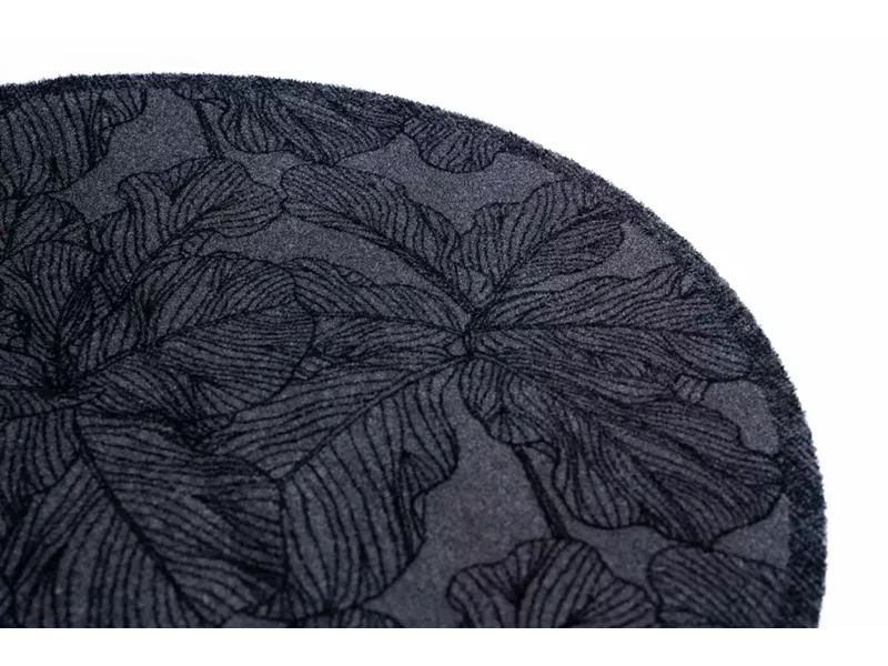 Sdim Στρογγυλό Πατάκι Κουζίνας με Αντιολισθητικό Υπόστρωμα Universal 115 Floral Anthra Φ100εκ.