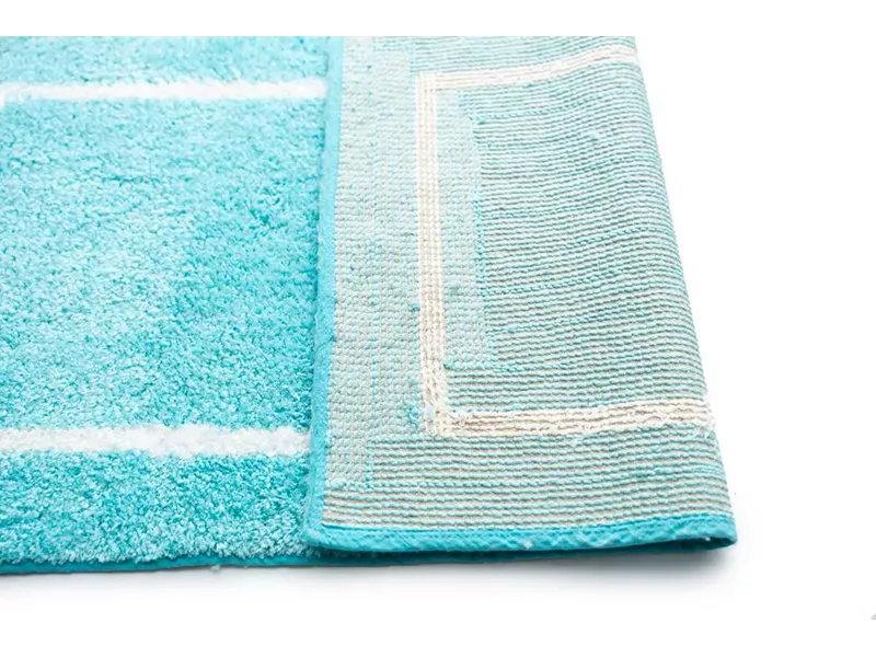 Sdim Βαμβακερό/Microfiber Αντιολισθητικό Πατάκι Μπάνιου Space 001 Petrol 45x85εκ.