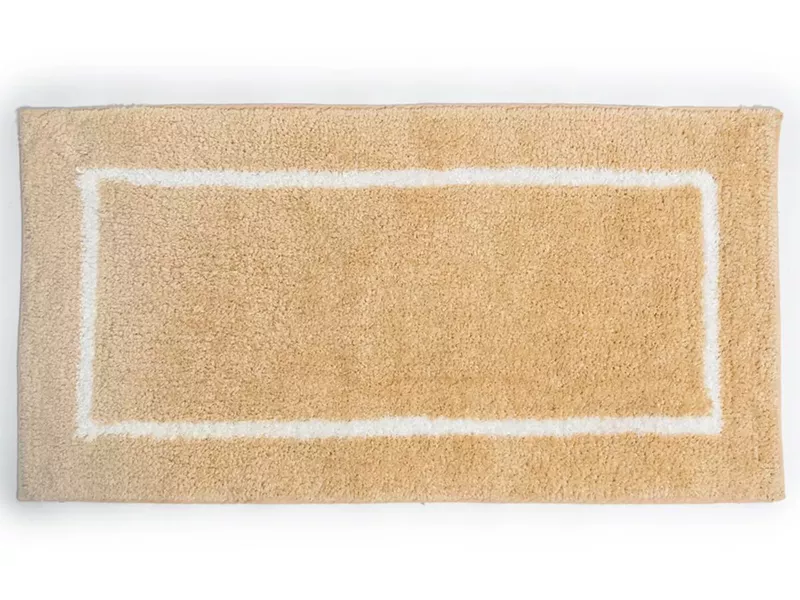 Sdim Βαμβακερό/Microfiber Αντιολισθητικό Πατάκι Μπάνιου Space 002 Beige 45x85εκ.