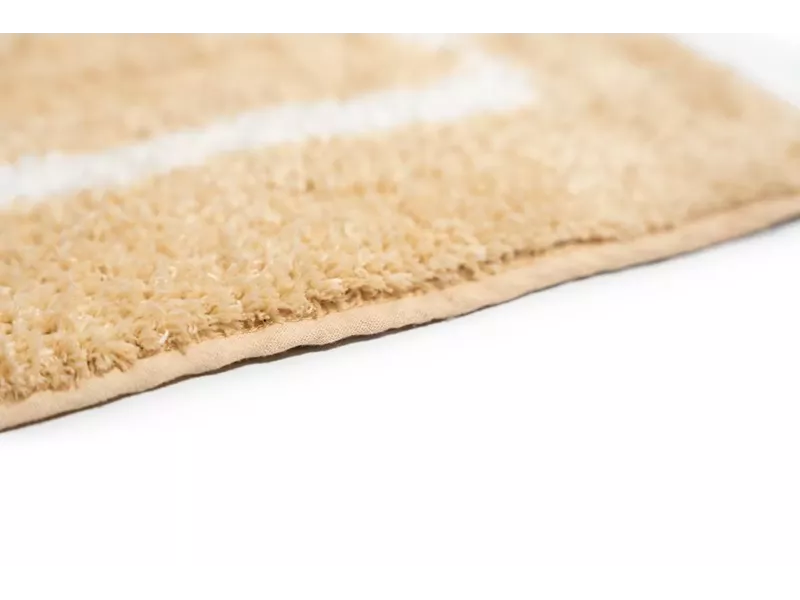 Sdim Βαμβακερό/Microfiber Αντιολισθητικό Πατάκι Μπάνιου Space 002 Beige 45x85εκ.