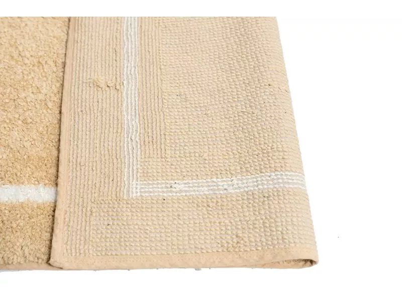Sdim Βαμβακερό/Microfiber Αντιολισθητικό Πατάκι Μπάνιου Space 002 Beige 45x85εκ.
