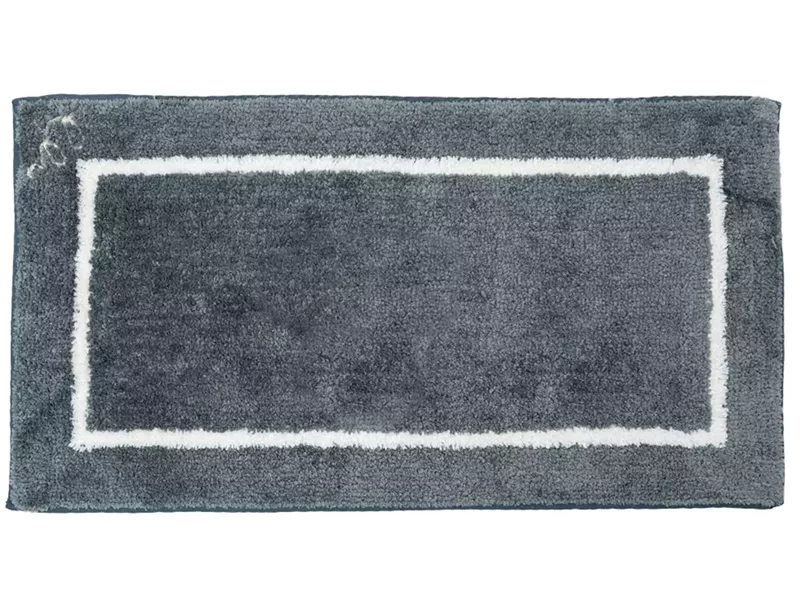 Sdim Βαμβακερό/Microfiber Αντιολισθητικό Πατάκι Μπάνιου Space 003 Gray 45x85εκ.