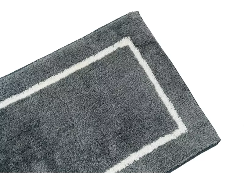 Sdim Βαμβακερό/Microfiber Αντιολισθητικό Πατάκι Μπάνιου Space 003 Gray 45x85εκ.