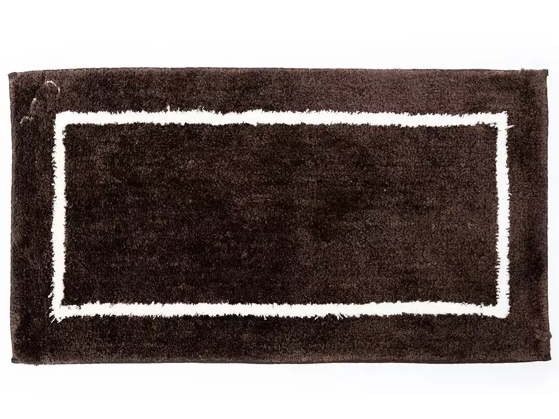 Sdim Βαμβακερό/Microfiber Αντιολισθητικό Πατάκι Μπάνιου Space 004 Brown 45x85εκ.