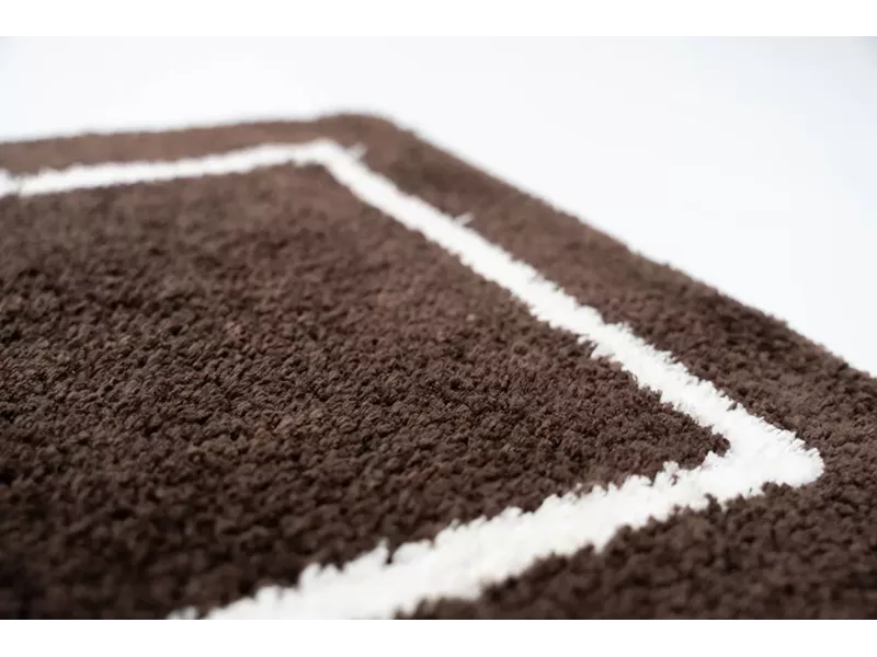 Sdim Βαμβακερό/Microfiber Αντιολισθητικό Πατάκι Μπάνιου Space 004 Brown 45x85εκ.