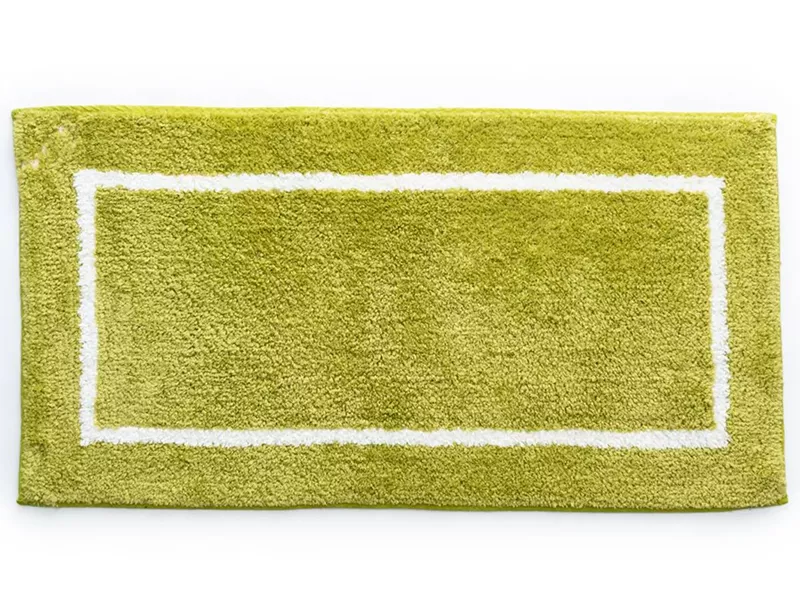 Sdim Βαμβακερό/Microfiber Αντιολισθητικό Πατάκι Μπάνιου Space 006 Lime Green 45x85εκ.