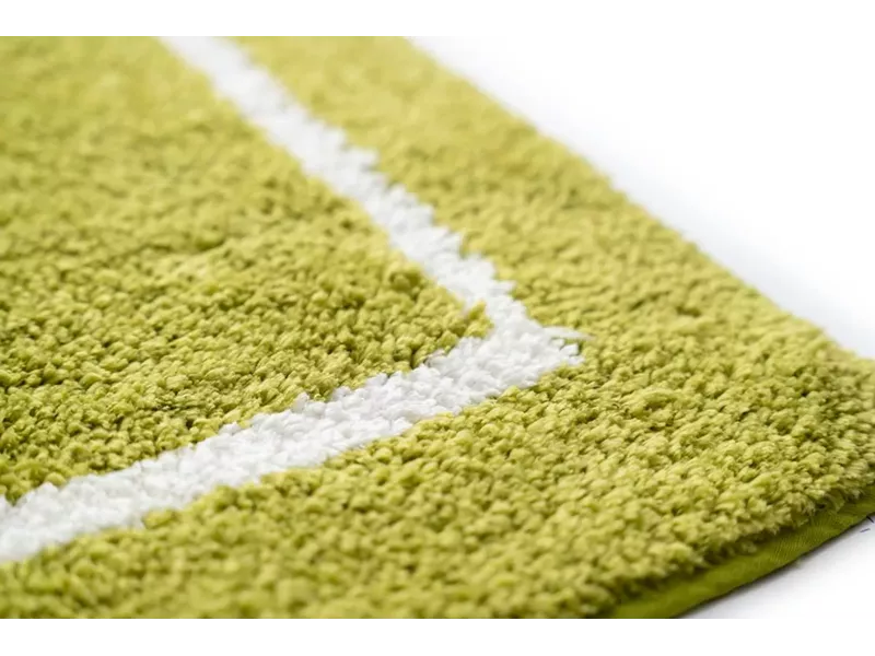 Sdim Βαμβακερό/Microfiber Αντιολισθητικό Πατάκι Μπάνιου Space 006 Lime Green 45x85εκ.