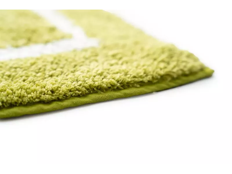 Sdim Βαμβακερό/Microfiber Αντιολισθητικό Πατάκι Μπάνιου Space 006 Lime Green 45x85εκ.