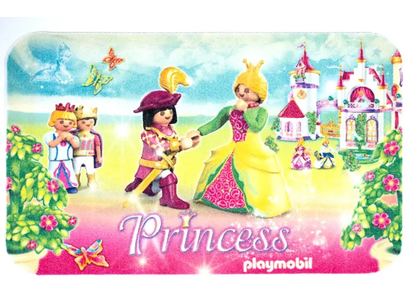 Sdim Πατάκι Εισόδου Playmobil Μοκέτα με Αντιολισθητικό Υπόστρωμα Deco 001 Princess 50x80εκ. Πάχους 6mm