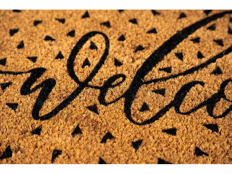 Sdim Πατάκι Εισόδου από Κοκοφοίνικα με Αντιολισθητικό Υπόστρωμα E - Coco 027 Welcome Triangles 40x60εκ.