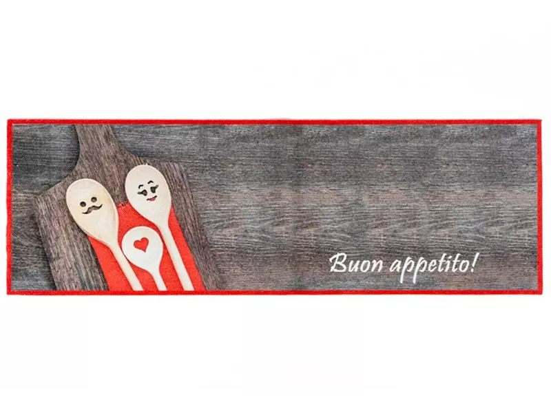 Sdim Πατάκι Κουζίνας με Αντιολισθητικό Υπόστρωμα Cook & Wash 420 Happy Wooden Spoons 50x150εκ.
