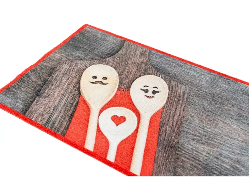 Sdim Πατάκι Κουζίνας με Αντιολισθητικό Υπόστρωμα Cook & Wash 420 Happy Wooden Spoons 50x150εκ.