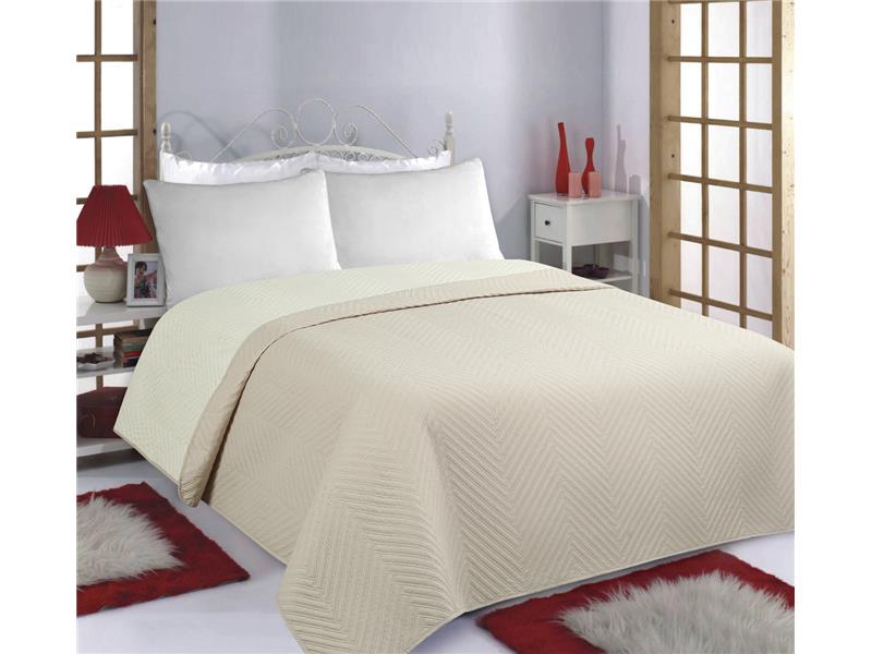 ΚΟΥΒΕΡΛΙ σετ (170cm x 220cm) BONES beige/ivory