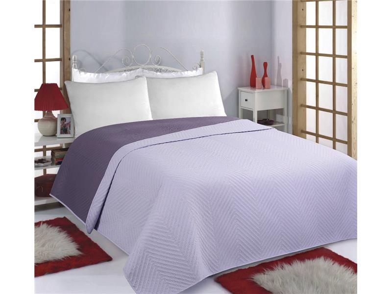 ΚΟΥΒΕΡΛΙ σετ (240cm x 260cm) BONES lila/purple