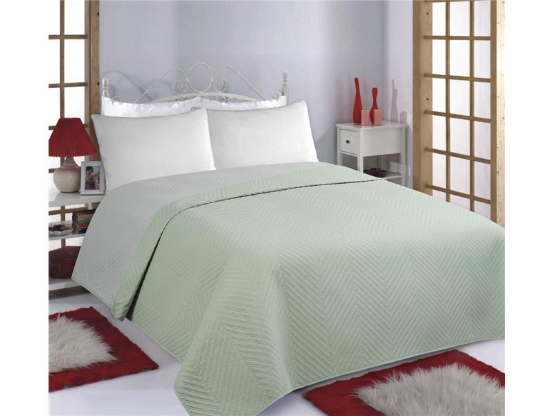 ΚΟΥΒΕΡΛΙ σετ (240cm x 260cm) BONES mint/grey
