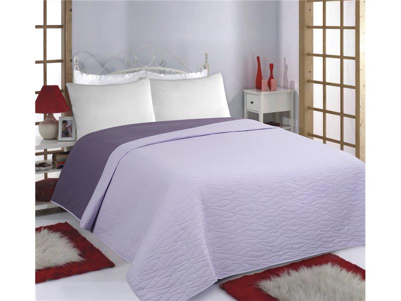 ΚΟΥΒΕΡΛΙ σετ (240cm x 260cm) WAVES lila/purple