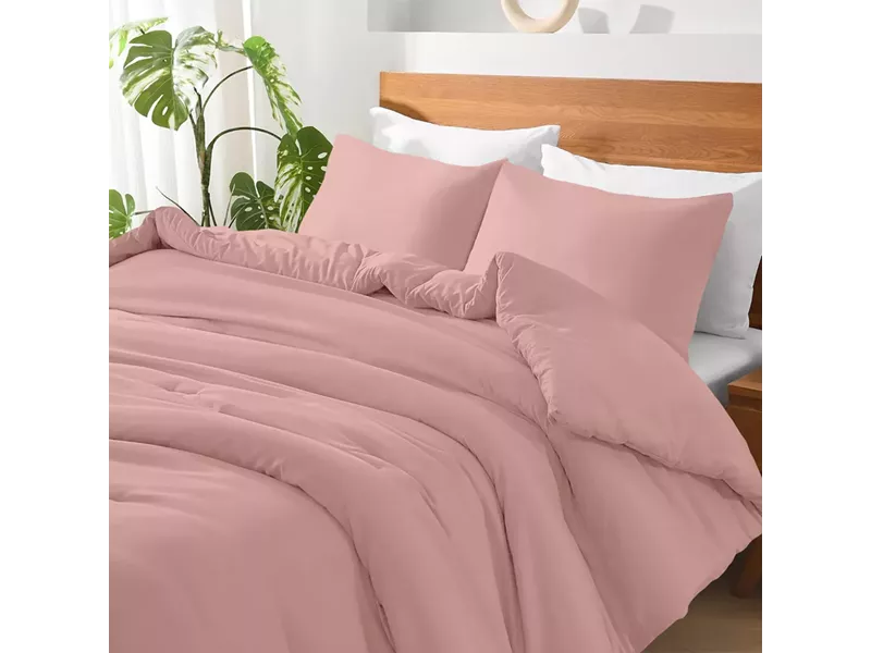 LINO ΣΕΝΤΟΝΙ BASICO PINK 180X200+30