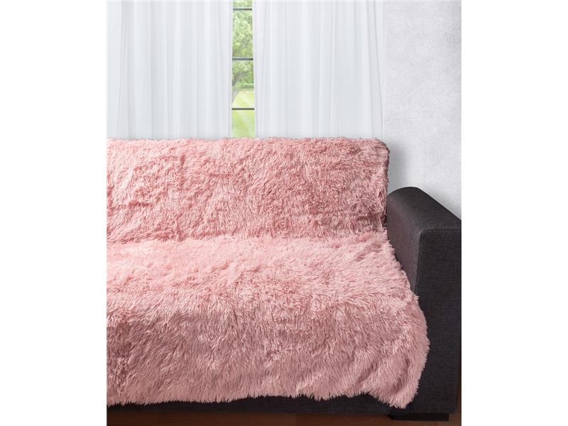 Διακοσμητικό μαλλιαρό ριχτάρι 5336 (145cm x 195cm) ροζ