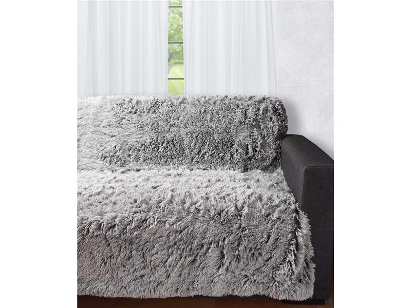 Διακοσμητικό μαλλιαρό ριχτάρι 5336 (145cm x 195cm) δίχρωμο/μαύρη βάση