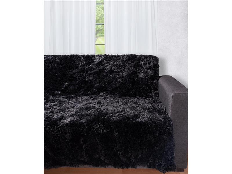 Διακοσμητικό μαλλιαρό ριχτάρι 5336 (145cm x 195cm) μαύρο