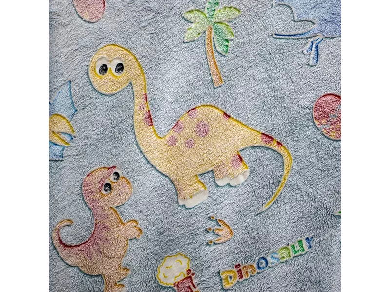 LINO ΚΟΥΒΕΡΤΑ FLEECE SHERPA ΦΩΣΦΟΡΙΖΕ VOLCANO GREY-CIEL 160X220
