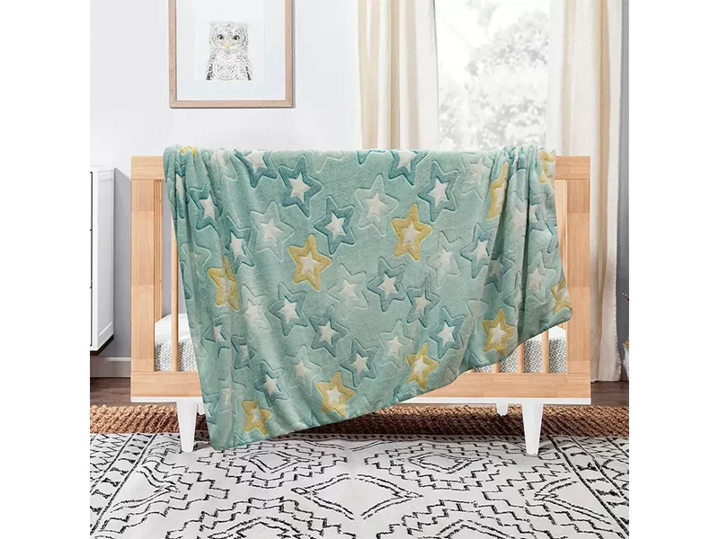 LINO ΚΟΥΒΕΡΤΑ FLEECE ΦΩΣΦΟΡΙΖΕ STER MINT 110X150