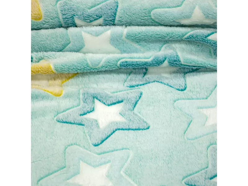 LINO ΚΟΥΒΕΡΤΑ FLEECE ΦΩΣΦΟΡΙΖΕ STER MINT 110X150