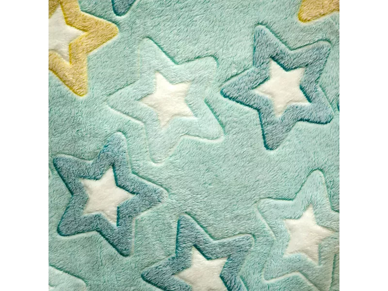 LINO ΚΟΥΒΕΡΤΑ FLEECE ΦΩΣΦΟΡΙΖΕ STER MINT 160X220