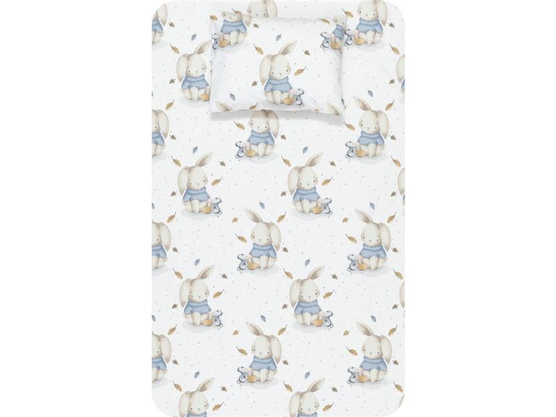 Σεντόνι Σετ 2ΤΜΧ Λαγουδάκι Μονό