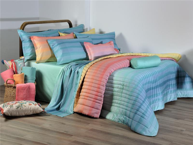 Σετ Παπλωματοθήκη Down Town S-862 Burano Aqua